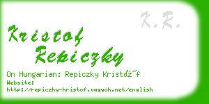 kristof repiczky business card